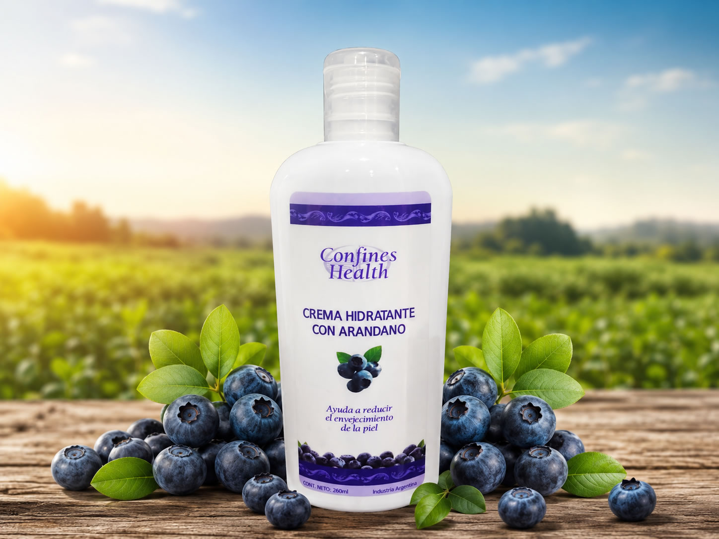 Crema corporal con arándano