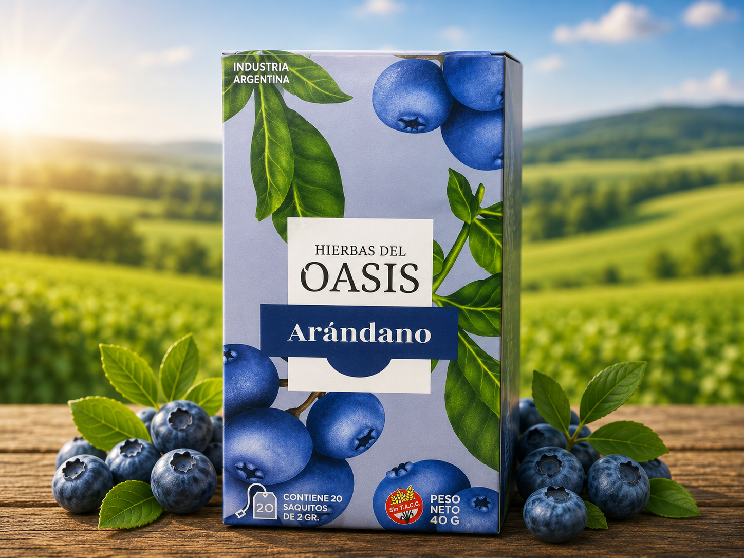 Té de arándano en saquitos