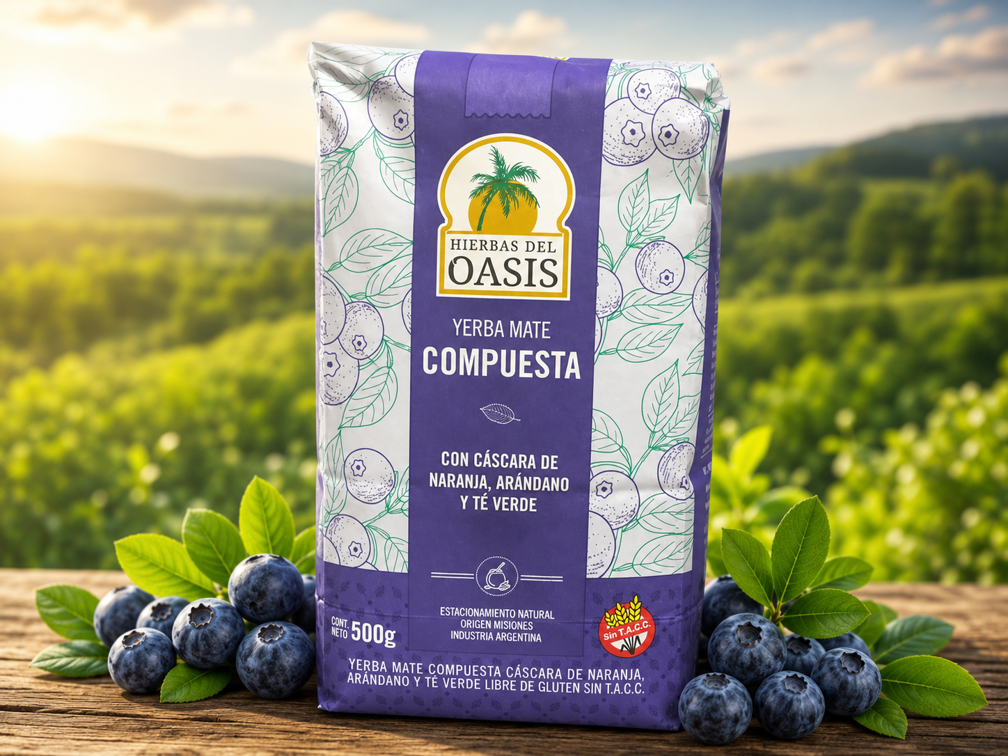 Yerba mate con arándano